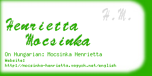 henrietta mocsinka business card